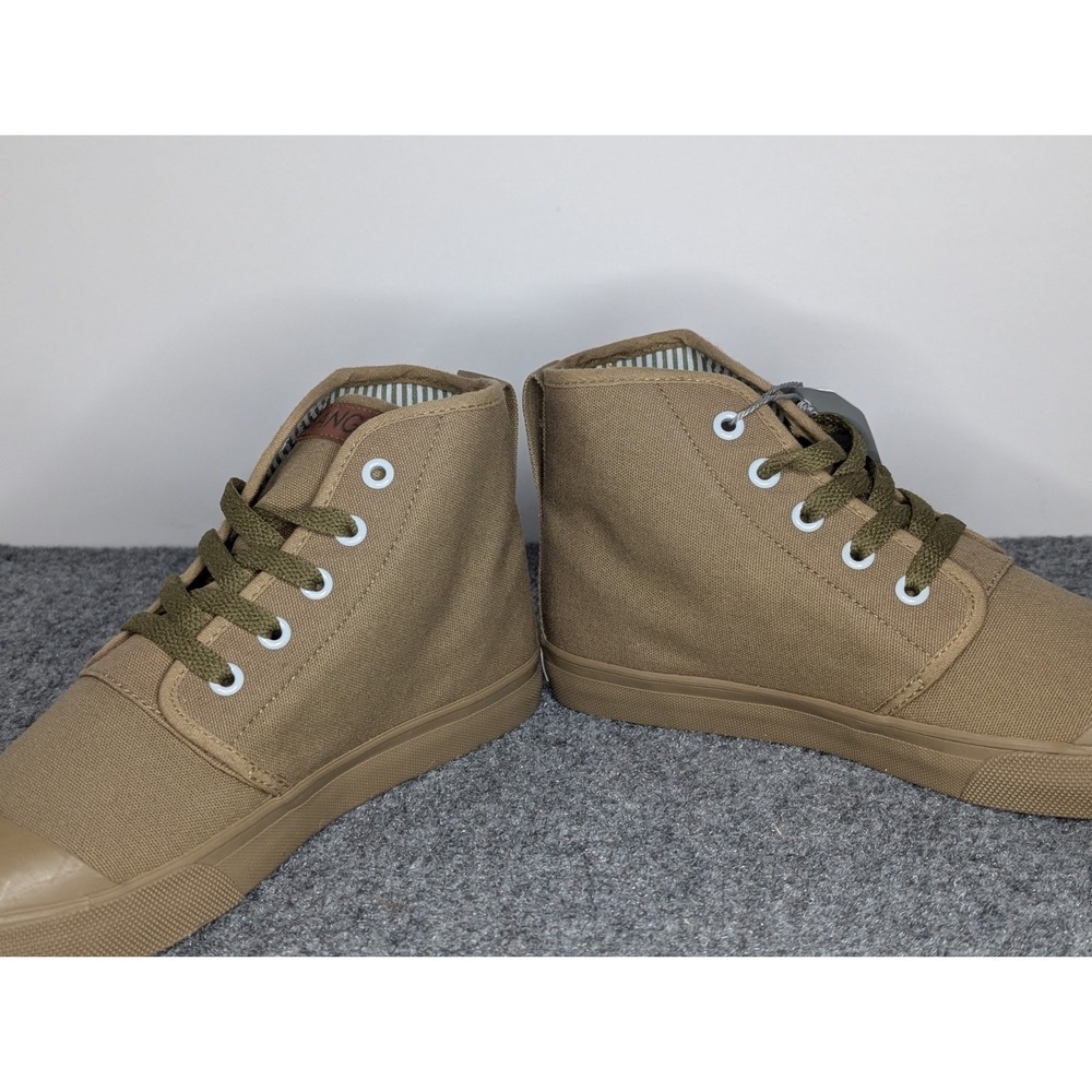 BANGS Shoes Olive Green High-Top Sneaker Shoes M5.5/W7 Sunflower/ Bee Embroidery - Picture 8 of 12